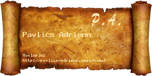Pavlics Adrienn névjegykártya